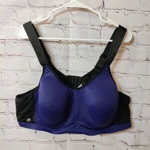 Livi Active Underwire Sports Bra 48B High Impact  Black Purple
